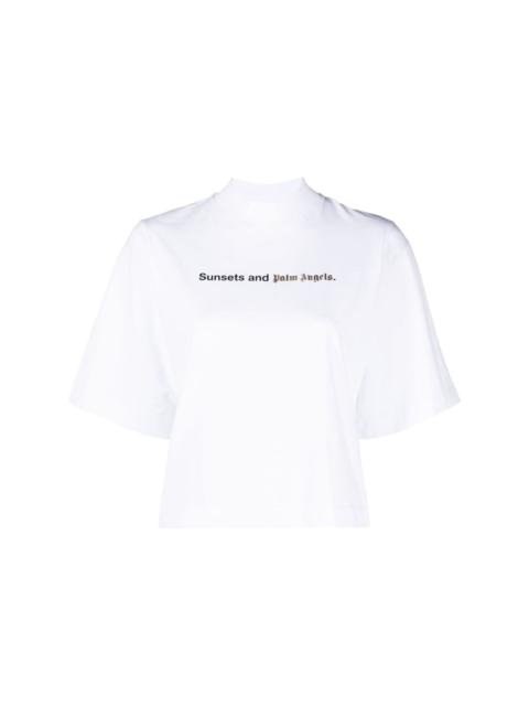 Palm Angels Sunsets-print jersey T-shirt