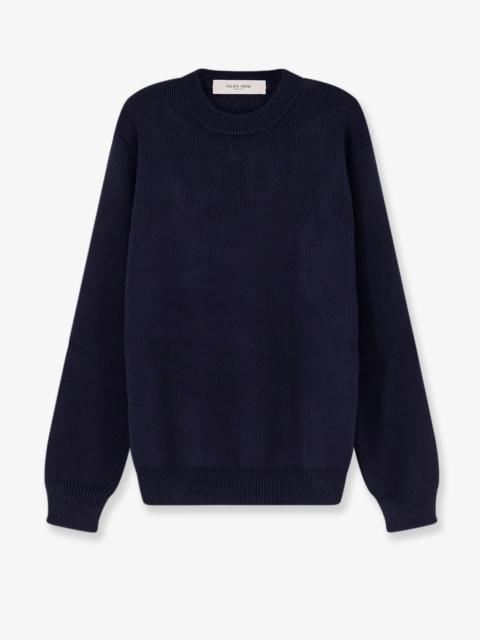Golden Goose Golden Goose Davis Ribbed Cotton Sweater Blue