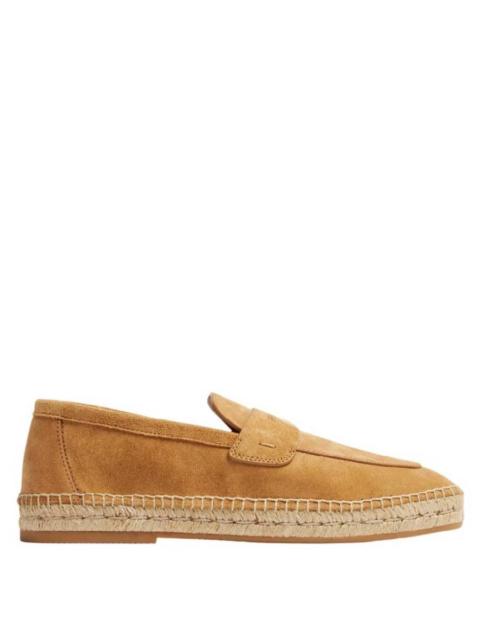 FERRAGAMO Ferragamo Desco Logo Embossed Suede Espadrilles, Size 9
