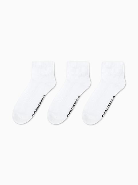 Converse 3-Pack Wordmark Quarter Socks