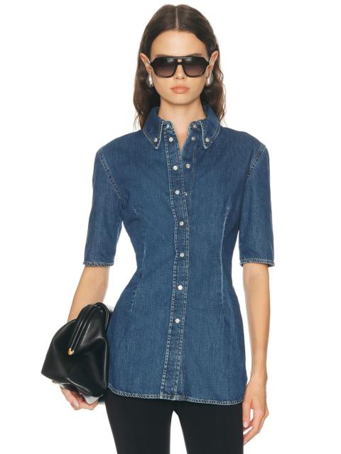 MUGLER Short Sleeve Button Up Shirt