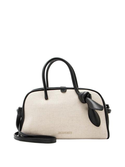 JACQUEMUS Jacquemus Beige Linen Le Turismo Small Bowling Bag (Authentic Pre-Loved)