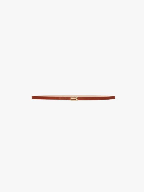 Victoria Beckham Micro Dorian Belt In Tan Leather