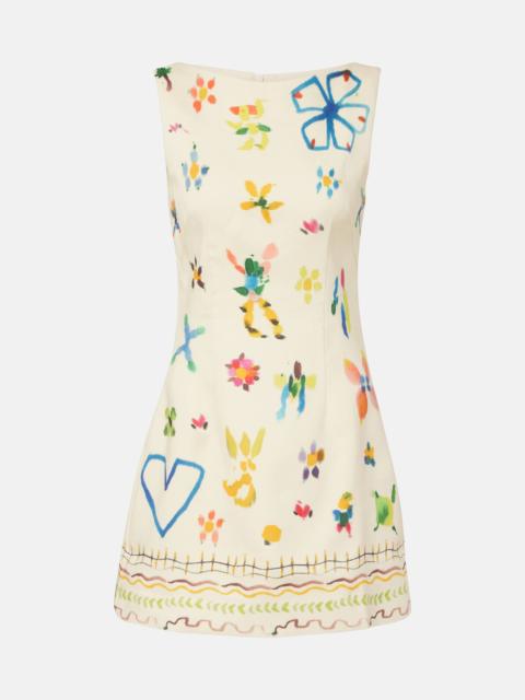 ALÉMAIS Sidi floral linen-blend minidress