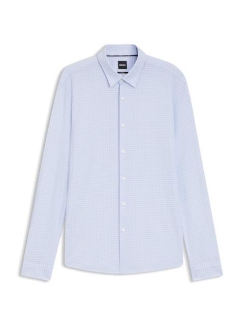 BOSS SLIM-FIT SHIRT IN PRINTED FLEX-WEAVE FABRIC