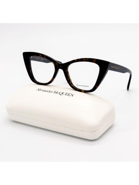 Alexander McQueen NEW ALEXANDER MCQUEEN EYEGLASSES AM0305O 002 CAT EYE HAVANA