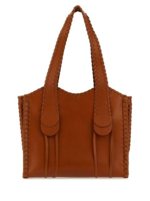 Chloe Woman Caramel Leather Medium Mony Shopping Bag