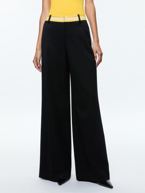 Alice + Olivia ERIC LOW RISE PANT WITH SIDE STRIPE