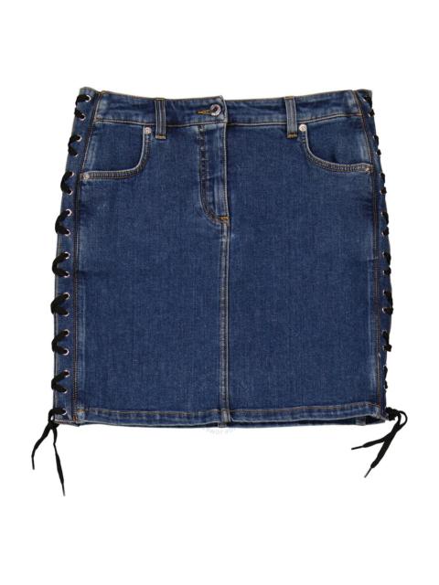 Moschino Ladies Lace-Up Side Denim Mini Skirt, Brand Size 40 (US Size 6)