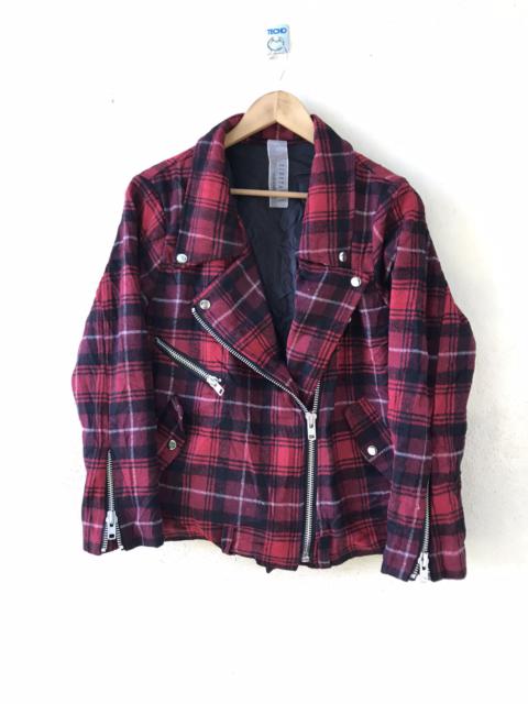 Other Designers Japanese Brand - Seditionaries bondage zipper checkered Biker Punk Jacket