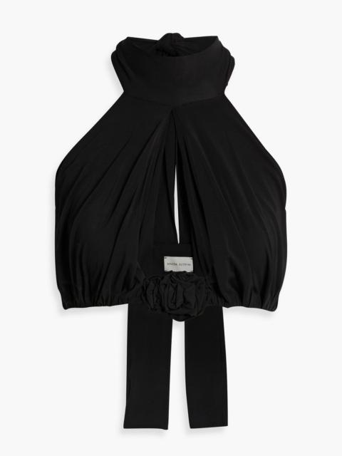 MAGDA BUTRYM Cropped stretch-jersey halterneck top