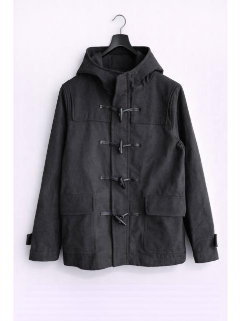 Other Designers Beams Japan - BEAMS HEART Hooded Duffle Coat Wool Blend Toggle Jacket Grey