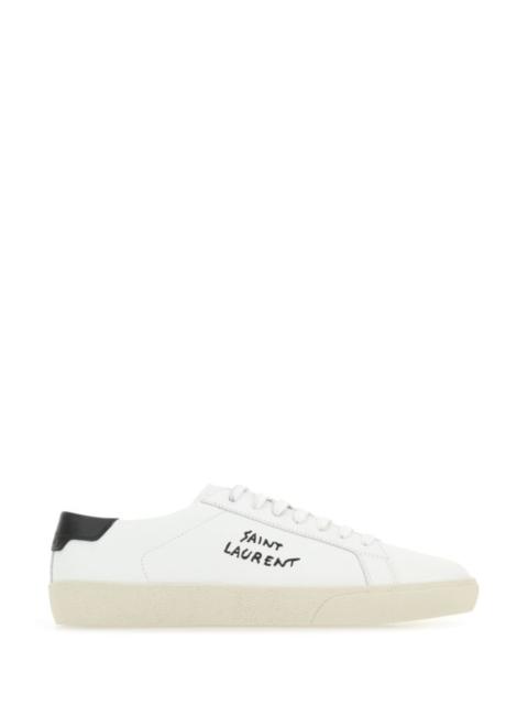 Saint Laurent Woman White Leather Court Classic Sl/06 Sneakers