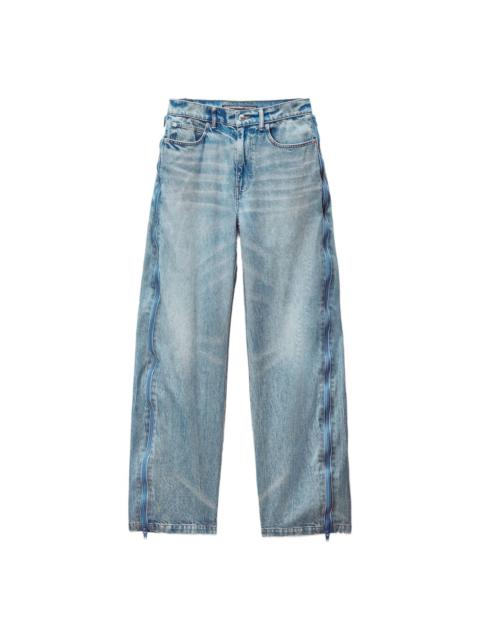 zip-detail jeans