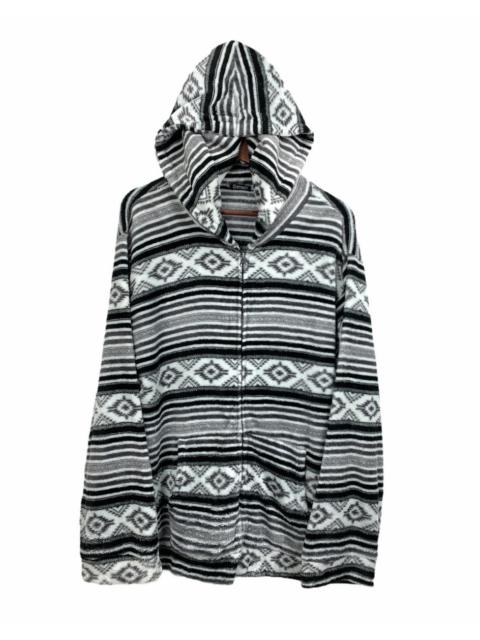 Other Designers Art - DISTINCT Rare Pattern Fleece Hoodie Jacket
