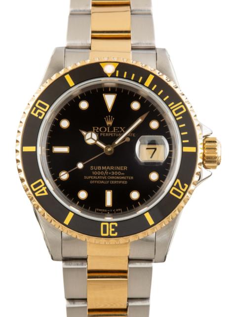 ROLEX Used Men's Rolex Submariner Ref 16613 Black Dial