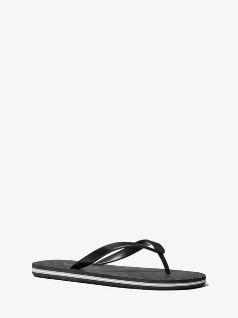 MICHAEL KORS Travis Logo Flip-Flop