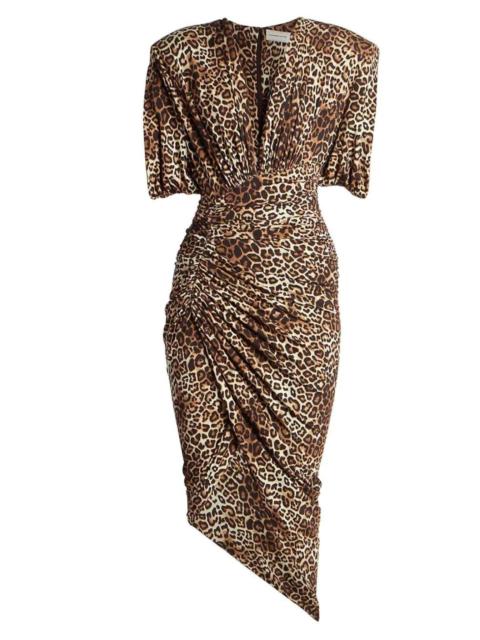 ALEXANDRE VAUTHIER Leopard-print Ruched Dress