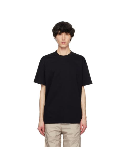 Wooyoungmi Black Embroidered Logo T-shirt