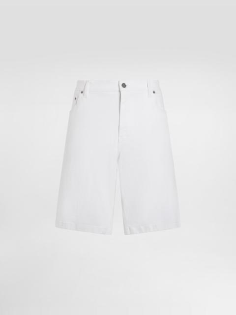 Dolce & Gabbana White stretch denim shorts
