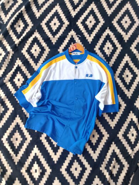 FILA Grail Vintage Fila Tri-Color Racing Stripe Athletic Top