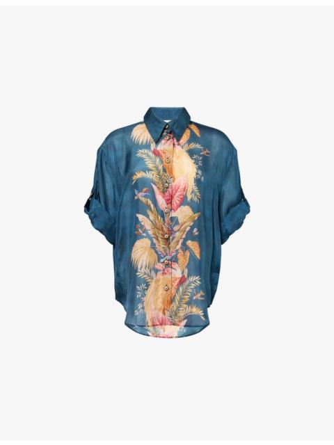 Zimmermann Ascension Relaxed-Fit Silk Shirt