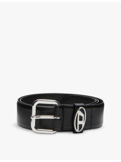 Diesel B-1DR oval logo-buckle leather belt