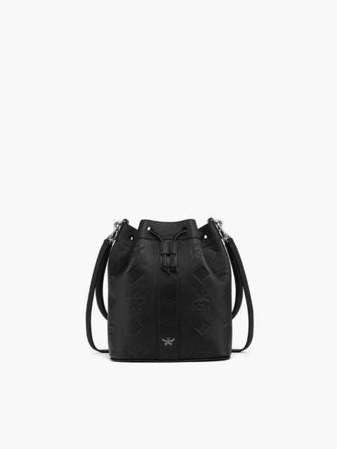 MCM Dessau Drawstring Bag in Maxi Monogram Leather