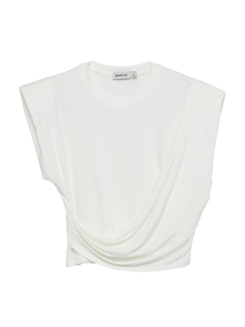 SIMKHAI Estelle Wrap Crap Tee