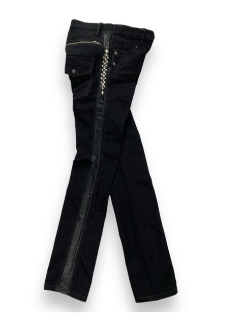If Six Was Nine - Mononofu Teru Nakano Leather Side Studded Denim