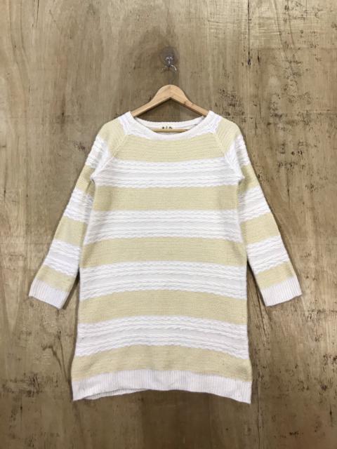 Other Designers Coloured Cable Knit Sweater - Ain Two Tone Cable Maxi Knit Shirt Longsleeve