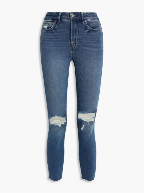 Other Designers Good Waist cropped distressed mid-rise skinny jeans