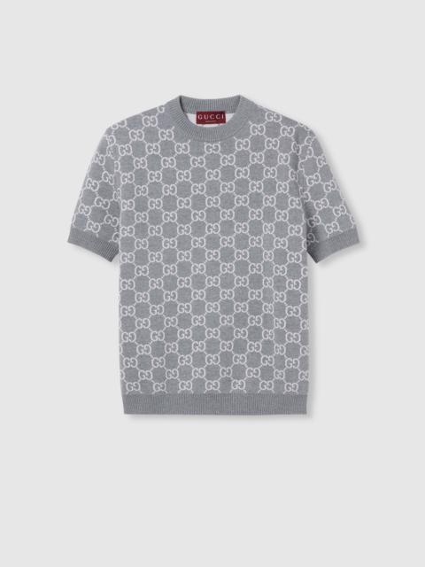 GUCCI Reversible GG fine wool jacquard top