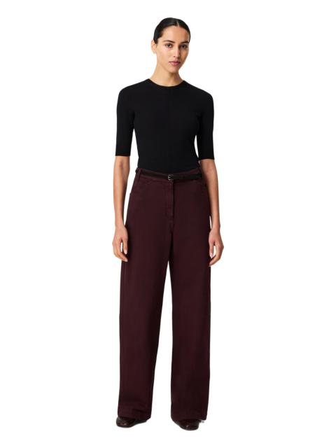 Another Tomorrow Another Tomorrow Workwear Pant in Overdye Plum at Nordstrom