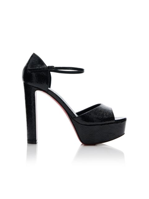 Christian Louboutin Sanaloo Patent Leather Sandals black