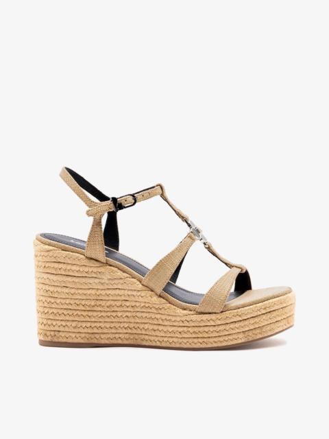 Larroudé Hana Espadrille Sandal Beige Raffia