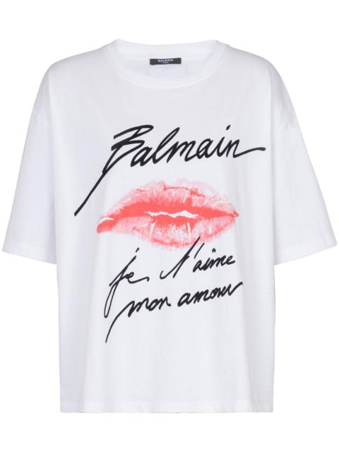 Balmain Ss Balmain Kiss Print T-Shirt