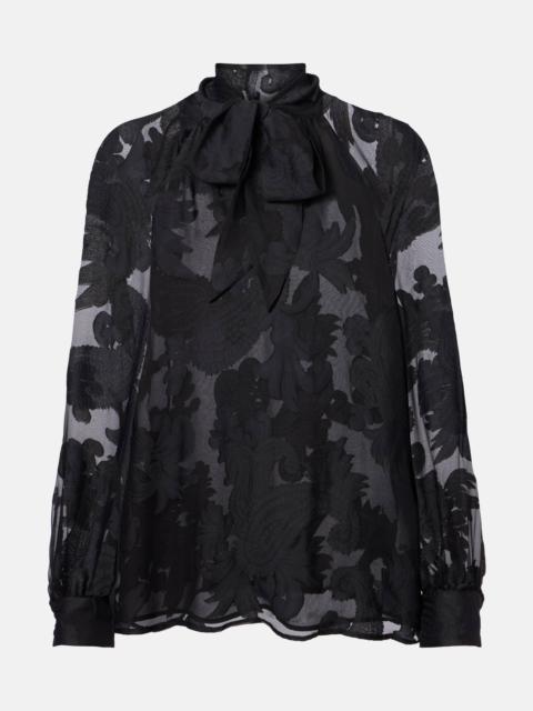 Etro Paisley tie-neck blouse