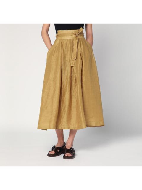 MKDT STUDIO Nova pleated skirt in ramie