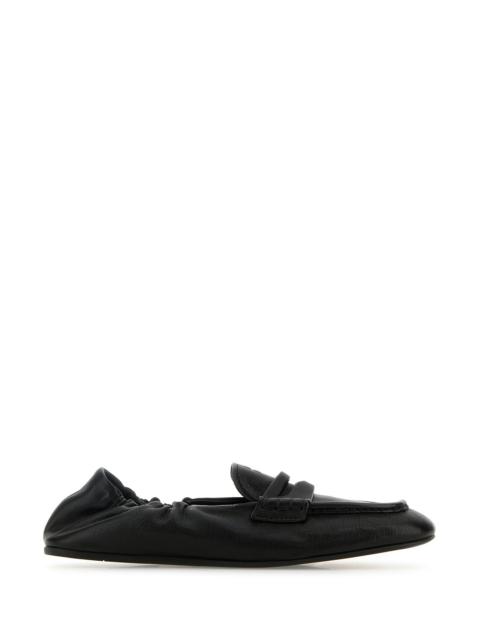 Miu Miu Women Black Nappa Leather Loafers