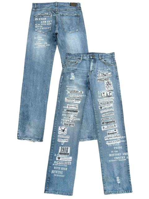 Other Designers In The Attic Punk Distressed Patchwork Denim Jeans 32x34