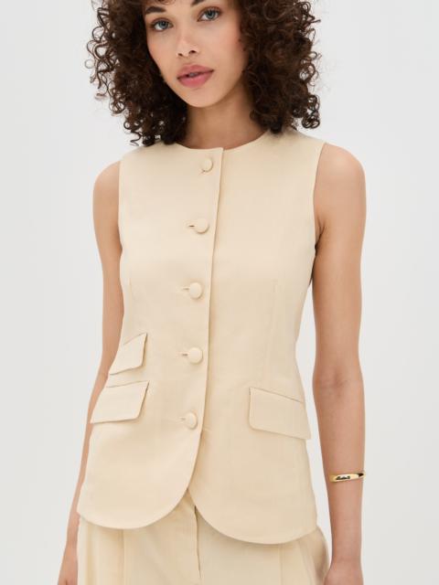 rag & bone Slade Crew Linen Vest