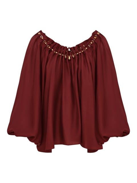 Zimmermann ASTER GATHERED BEAD BLOUSE