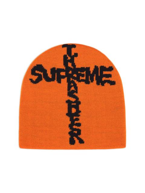 x Thrasher logo-intarsia "Orange" beanie