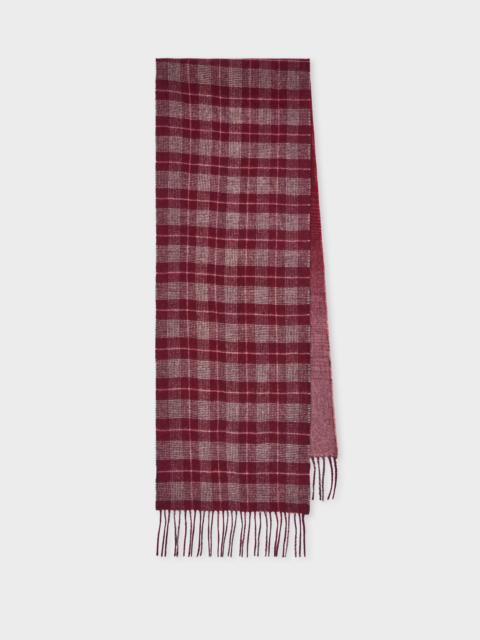 Paul Smith Women's Red Ombre Check Scarf