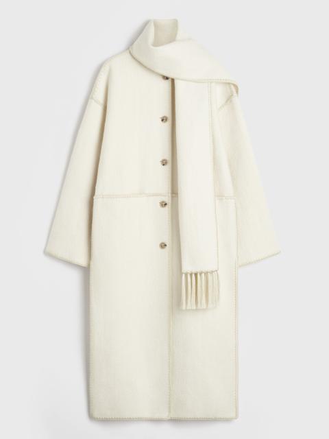TOTEME Embroidered scarf coat off white