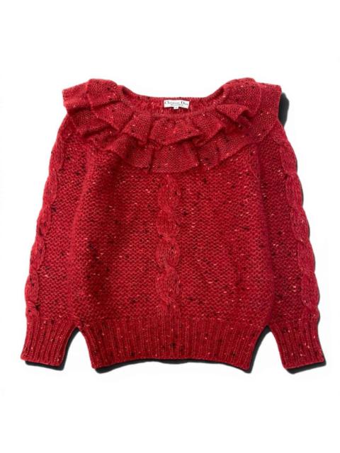 Dior Dior Ruffled Collar Knit Sweater