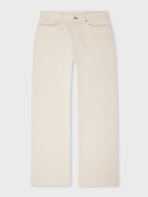 Paul Smith Ecru Cotton-Linen Twill Five-Pocket Trousers