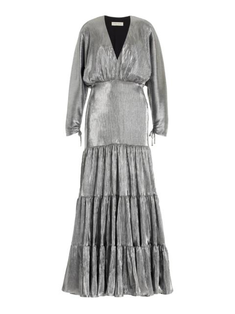 ANDRES OTALORA Exclusive La Dorada Crinkle Dress metallic