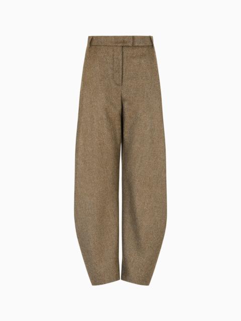 GIORGIO ARMANI RELAXED-FIT VIRGIN WOOL AND CASHMERE KNIT TROUSERS